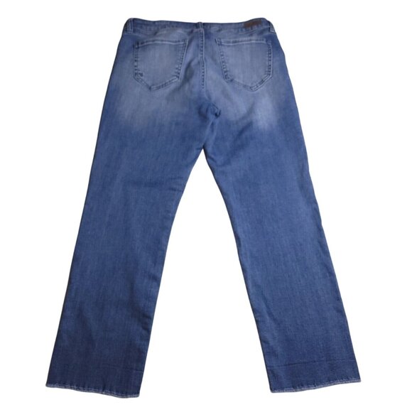 Kut From The Kloth Womens Straight Leg Crop Jeans 10 Mid-Rise Frayed Hem Stretch - Picture 3 of 9